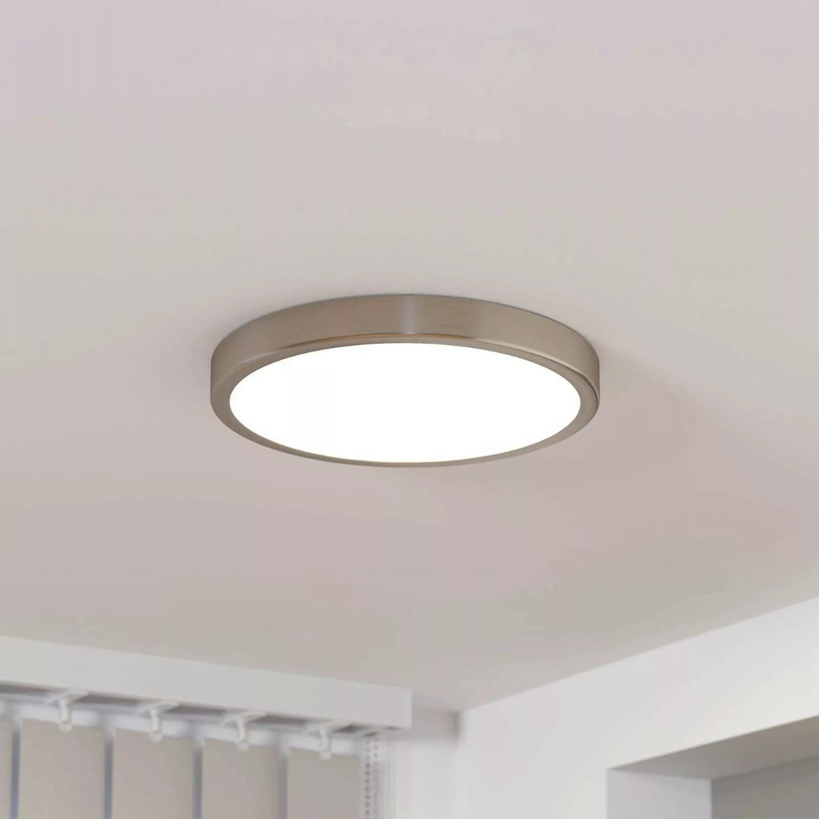 LED-Anbaupanel Fueva 5 IP20 830 nickel Ø28,5cm günstig online kaufen