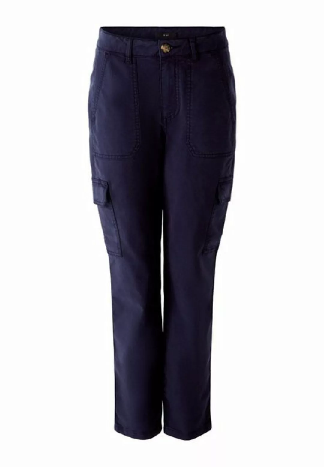 Oui Stoffhose Cargohose elastische Baumwollmischung günstig online kaufen