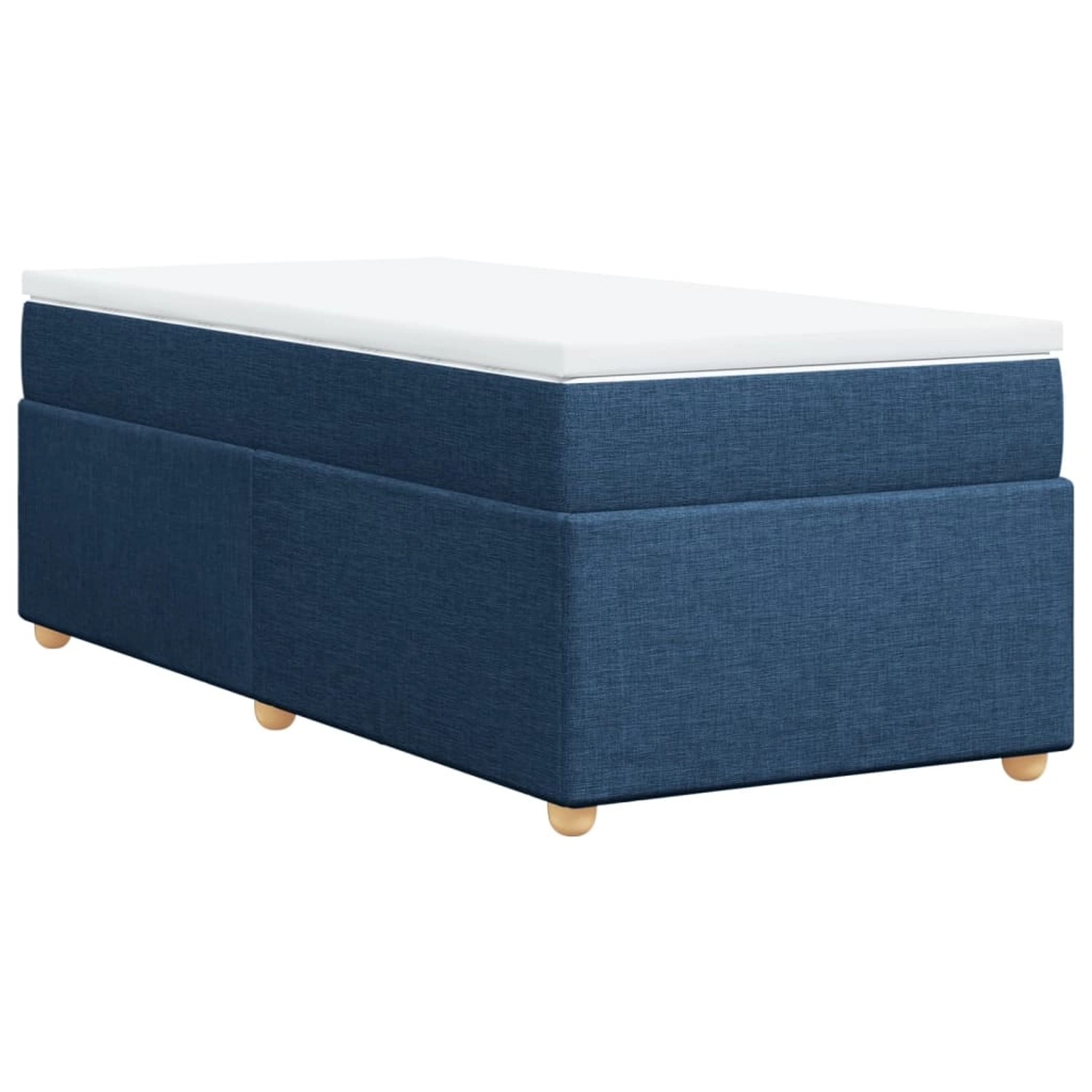 vidaXL Boxspringbett mit Matratze Blau 90x190 cm Stoff2099378 günstig online kaufen