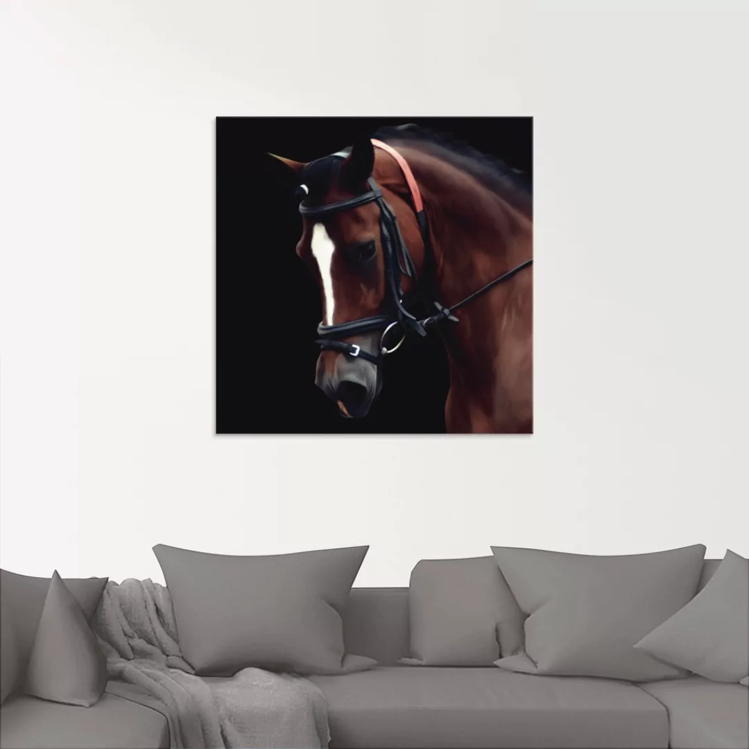 Artland Glasbild "Dressur Pferd", Haustiere, (1 St.), in verschiedenen Größ günstig online kaufen