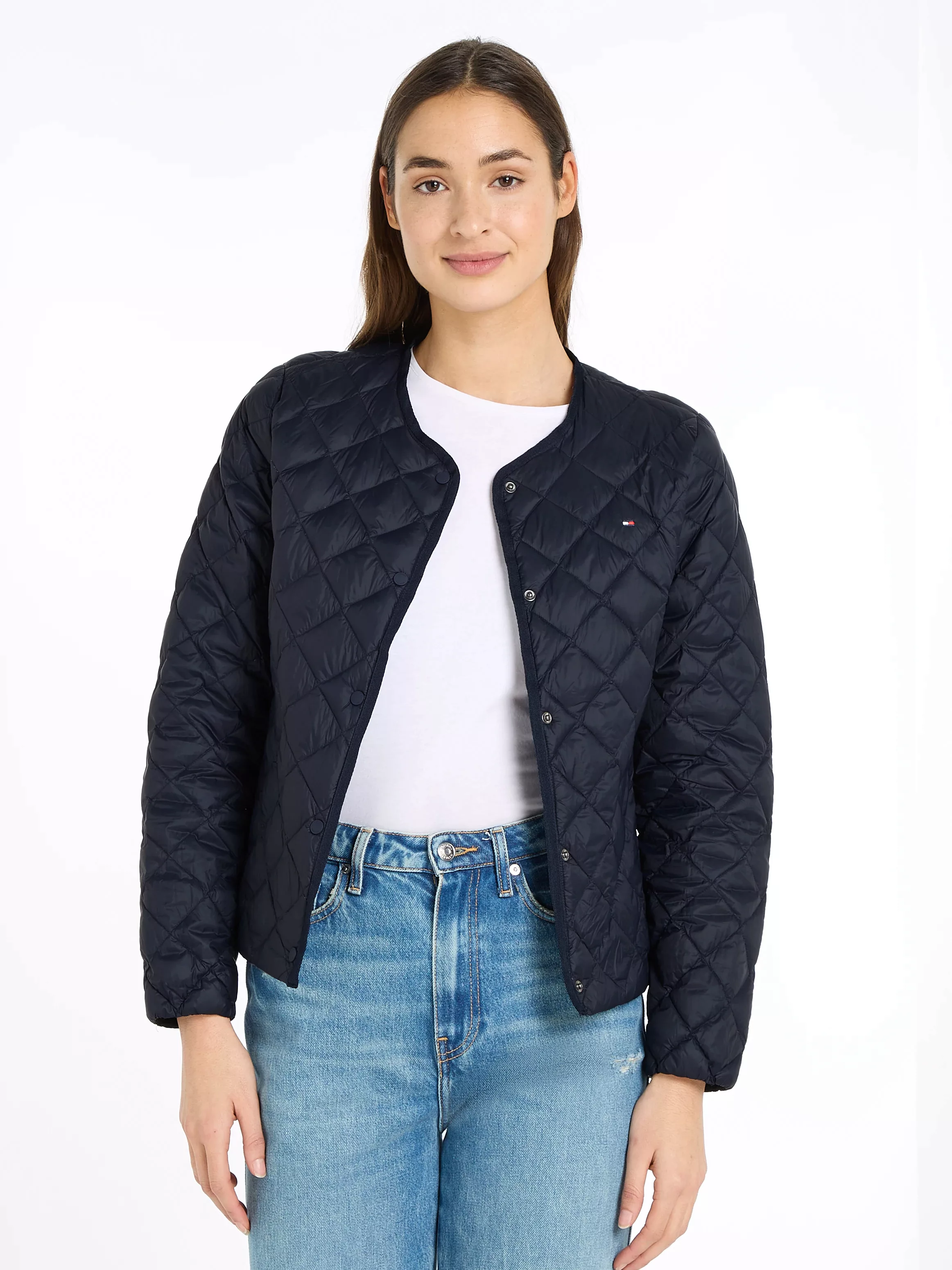 Tommy Hilfiger Steppjacke mit Logostickerei günstig online kaufen