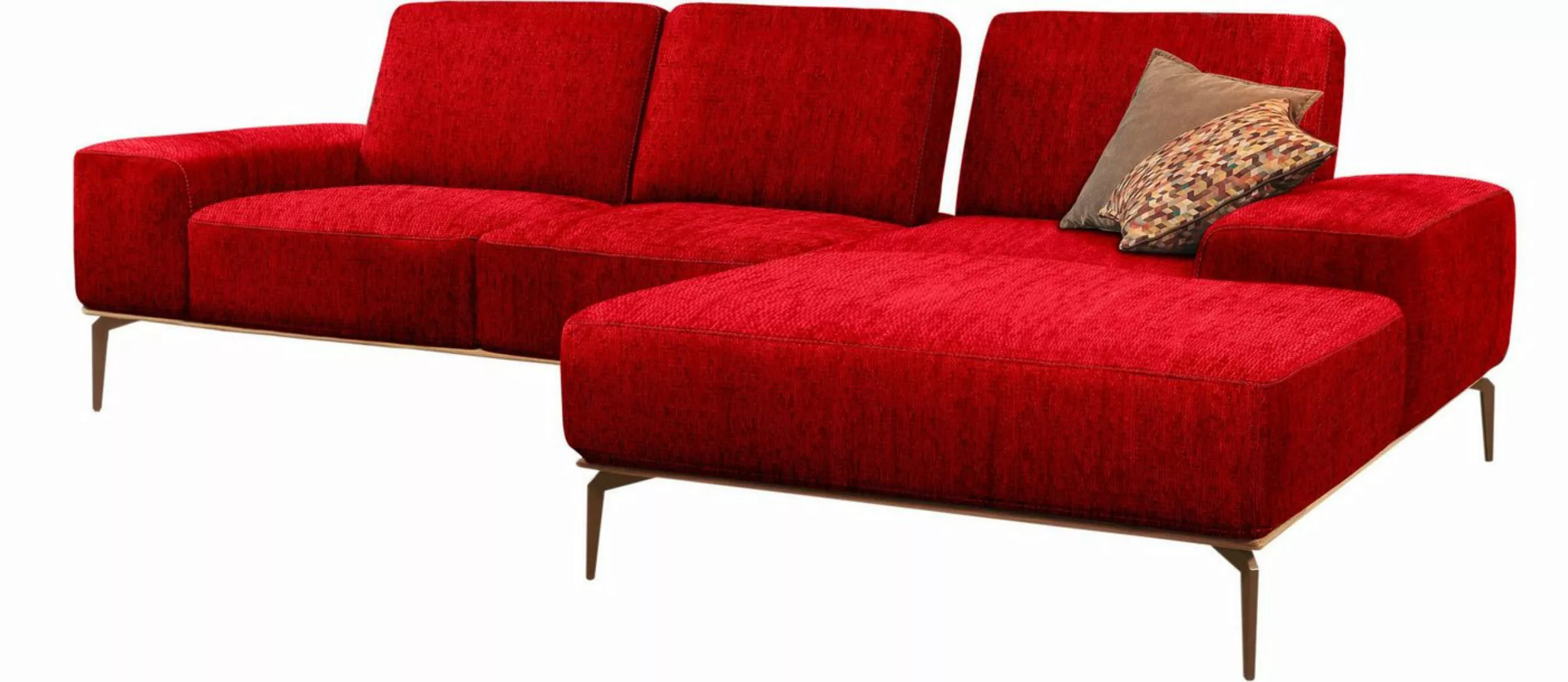 W.SCHILLIG Ecksofa run, mit Holzsockel, Füße in Bronze pulverbeschichtet, B günstig online kaufen