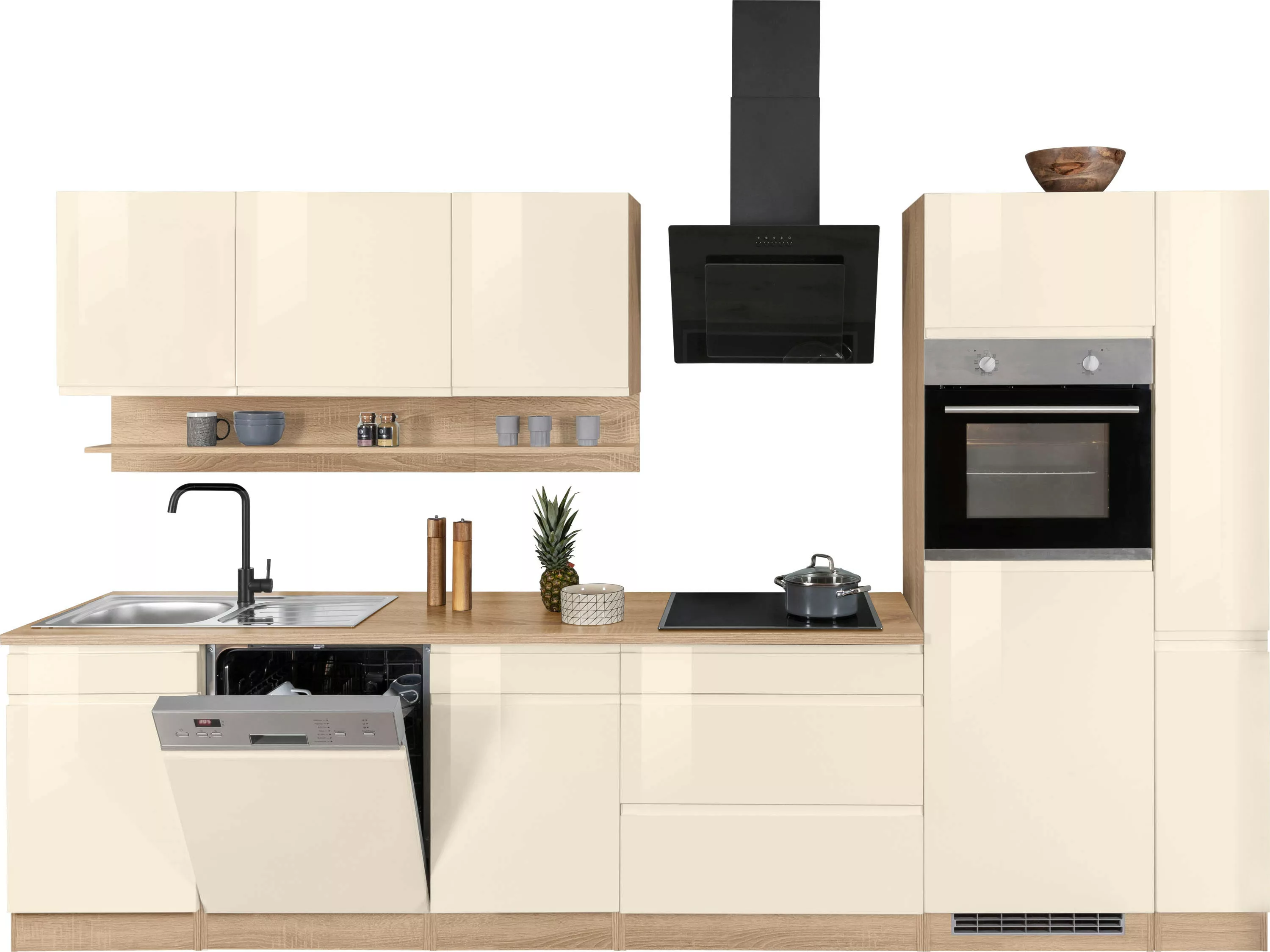 Kochstation Küche »KS-Virginia«, Breite 330 cm, mit E-Geräten günstig online kaufen