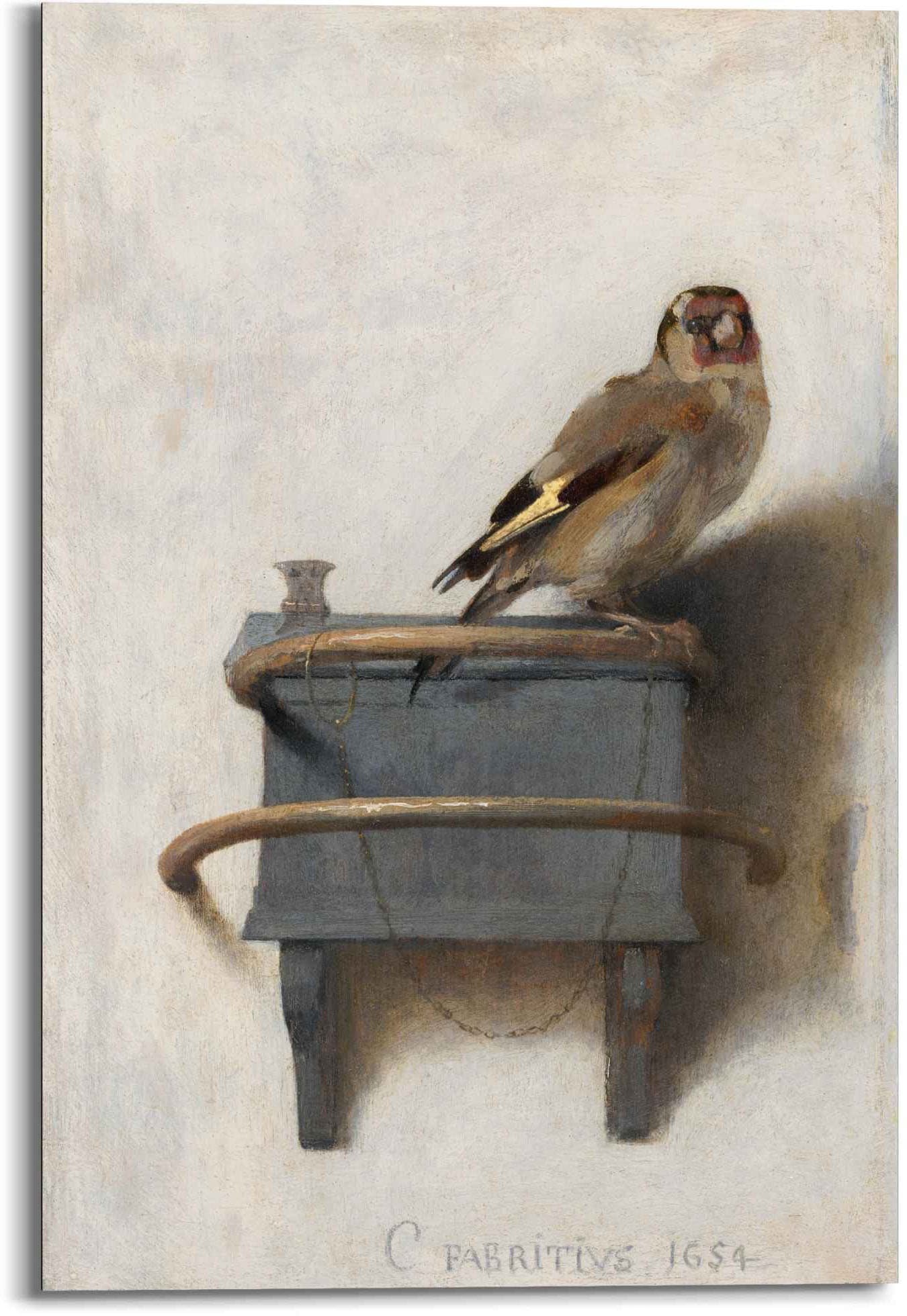 Reinders Wandbild "Wandbild Der Distelfink Carel Fabritius - Vogel - Kunst günstig online kaufen