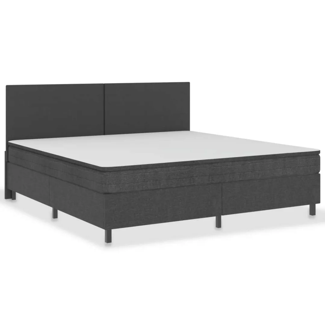 Boxspringbett Dunkelgrau Stoff 200x200 Cm günstig online kaufen