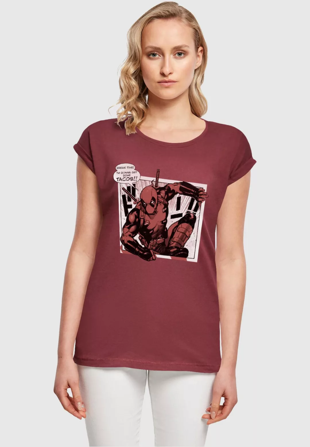 ABSOLUTE CULT T-Shirt "ABSOLUTE CULT Damen Ladies Deadpool - Tacos Breaktim günstig online kaufen