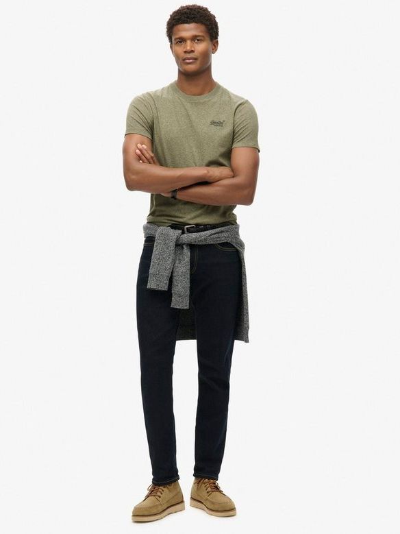 Superdry Classic T Shirt Melange Olive - Größe 3XL günstig online kaufen