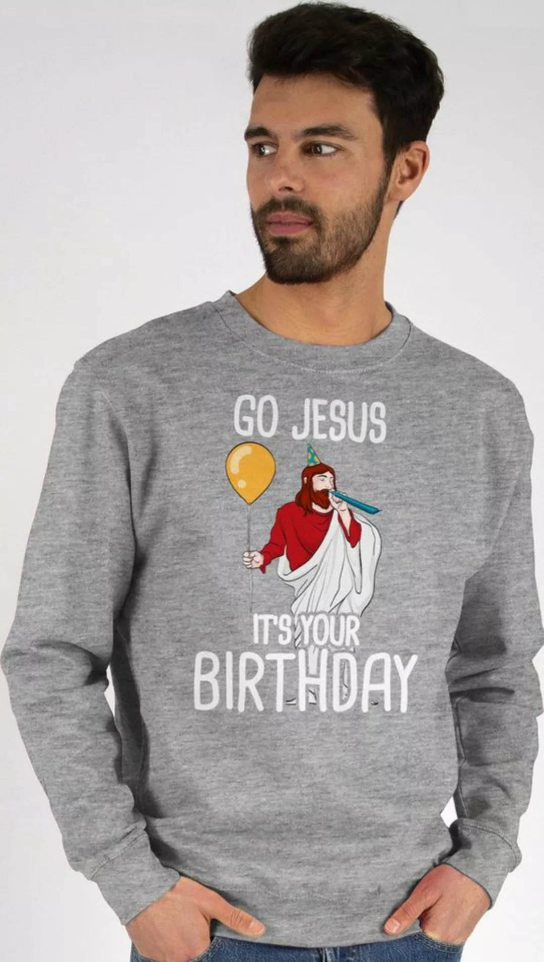 Shirtracer Sweatshirt Go Jesus it's your Birthday (1-tlg) Weihachten Kleidu günstig online kaufen