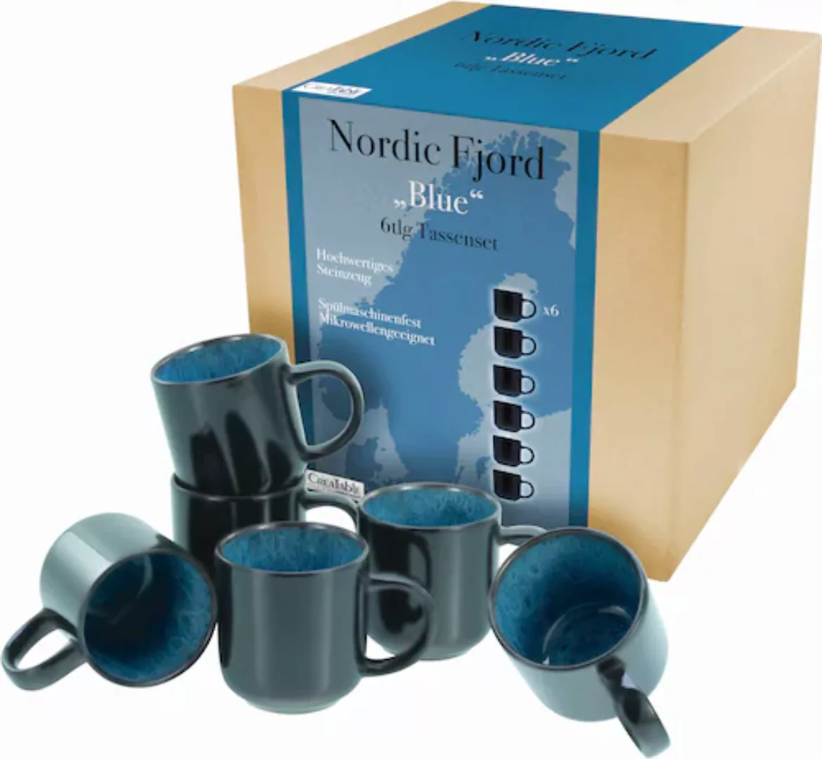 CreaTable Becher »Nordic Fjord«, (Set, 6 tlg.), Kaffeebecher, Tassen Set, 6 günstig online kaufen