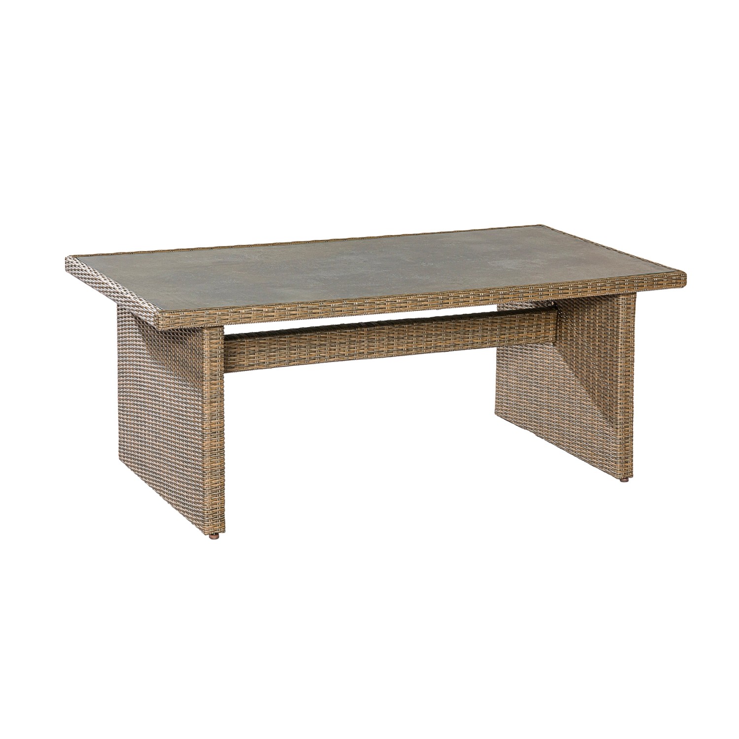 Merxx Gartentisch 200 x 100 cm Aluminium Kunststoffgeflecht günstig online kaufen