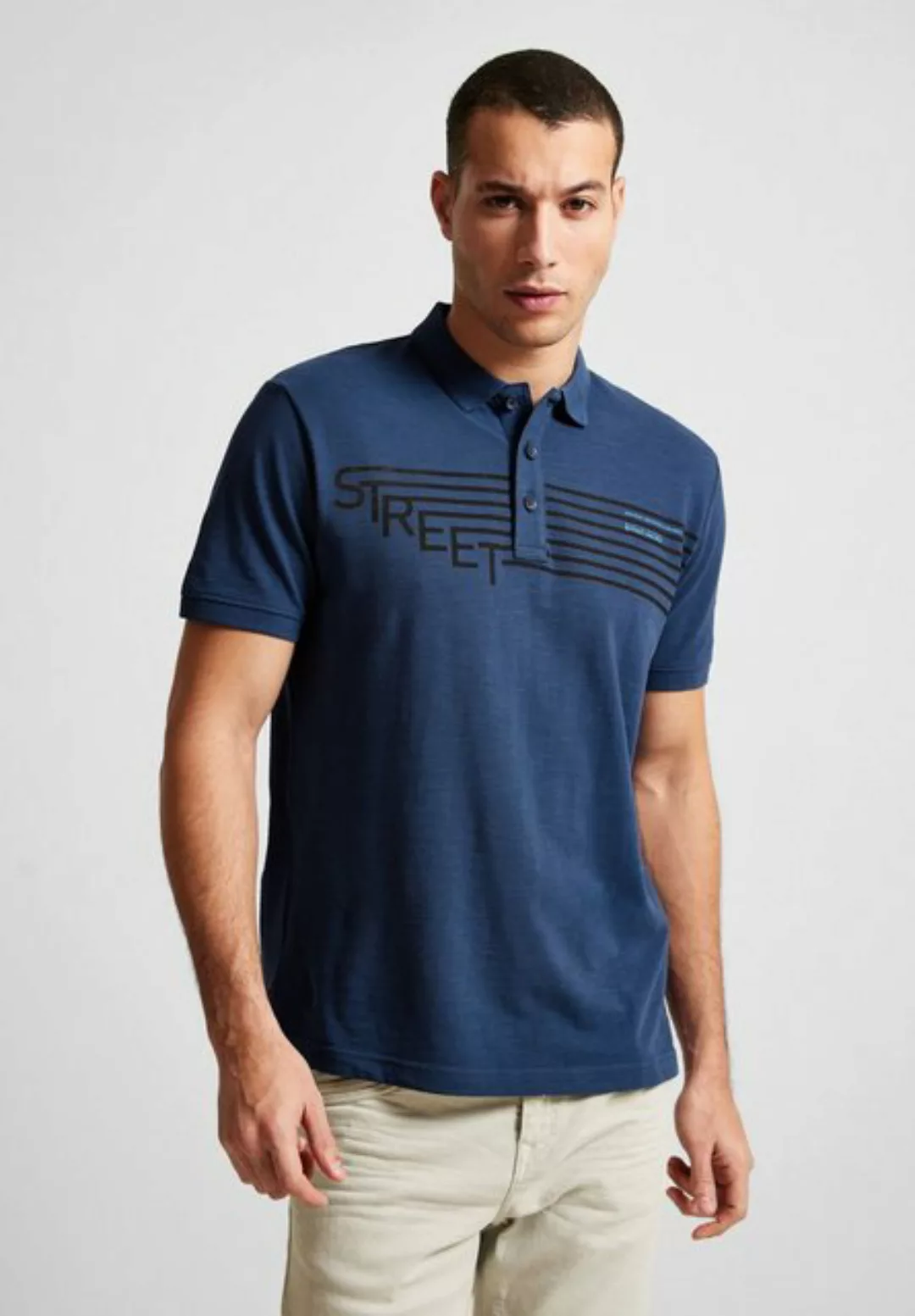 STREET ONE MEN Poloshirt, aus reiner Baumwolle günstig online kaufen