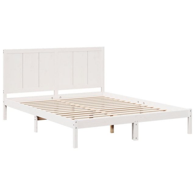 vidaXL Bett Massivholzbett Extra Lang ohne Matratze Weiß 180x210 cm günstig online kaufen