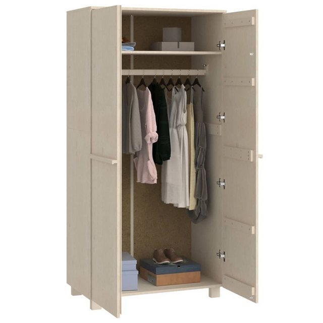 vidaXL Kleiderschrank Kleiderschrank Honigbraun 89x50x180 cm Massivholz Kie günstig online kaufen