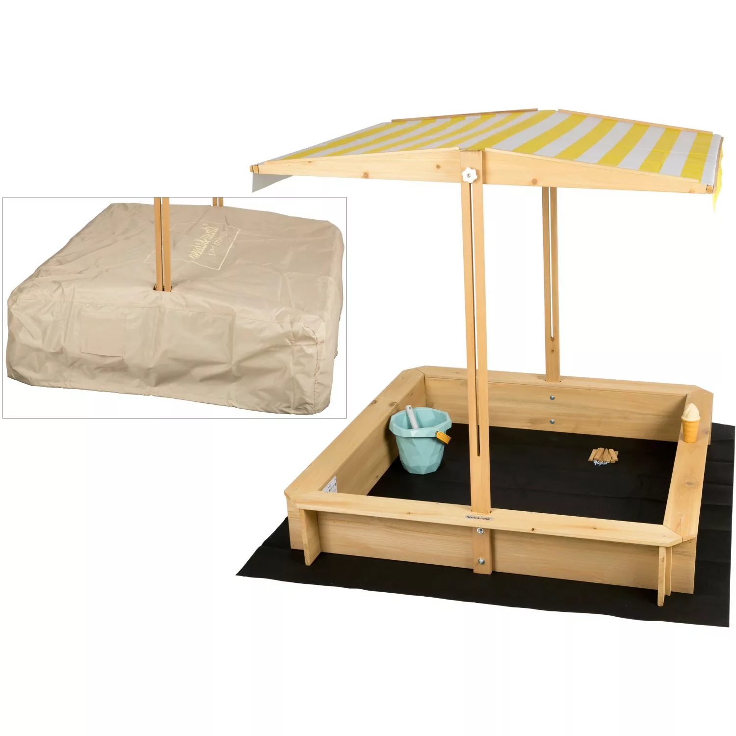 needs&wants Holz Sandkasten mit Dach Sunplaya4 günstig online kaufen