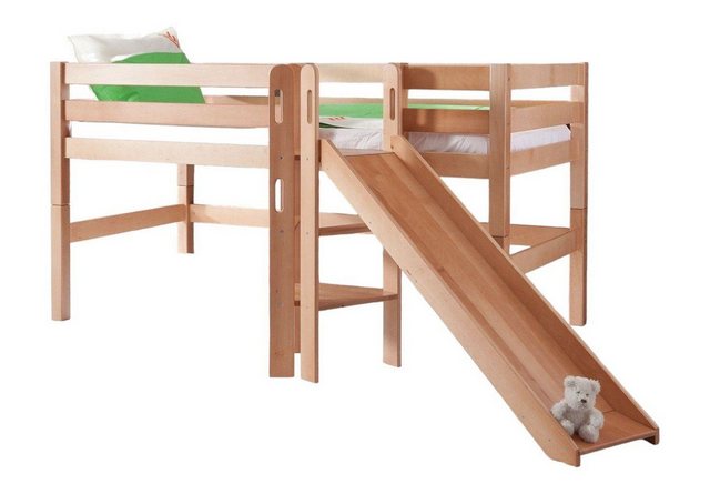 58 aufm Kessel Bettgestell Spielbett Gela 208x186x113 Hochbett Massivholz B günstig online kaufen