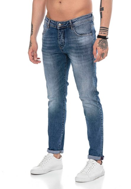 RedBridge Straight-Jeans im Used Look mit modischen Details für Alltag und günstig online kaufen