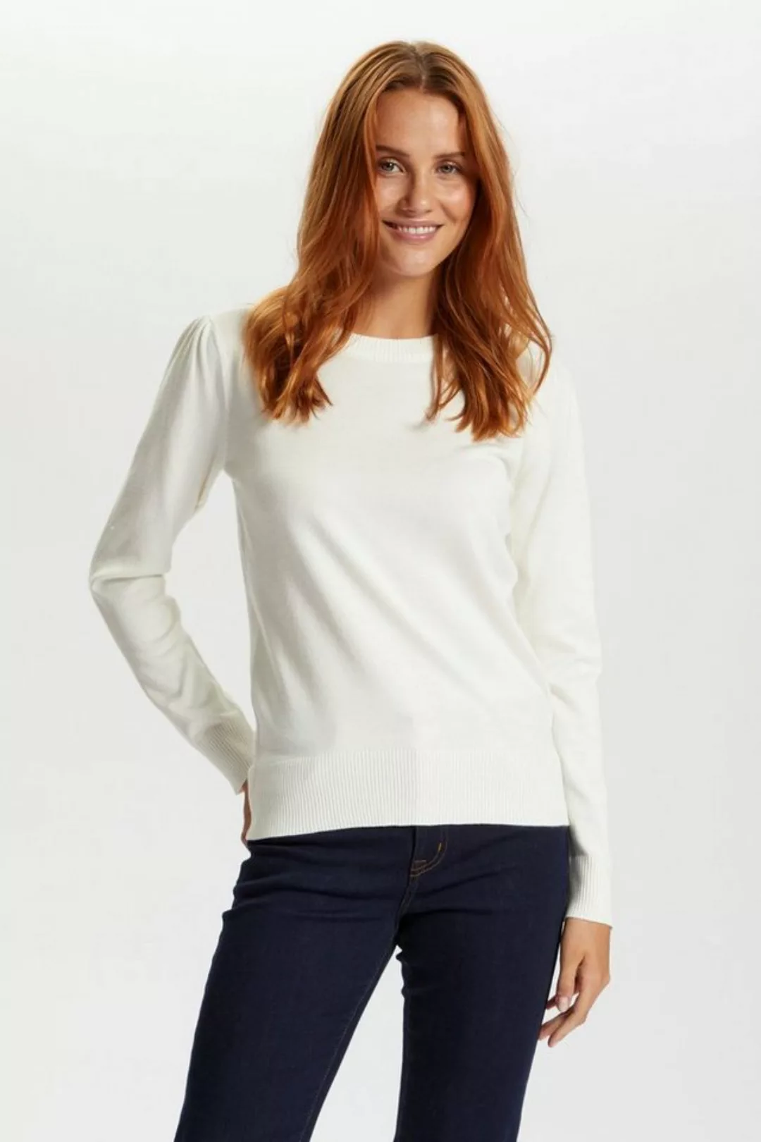 Saint Tropez Strickpullover Mila (1-tlg) Drapiert/gerafft günstig online kaufen