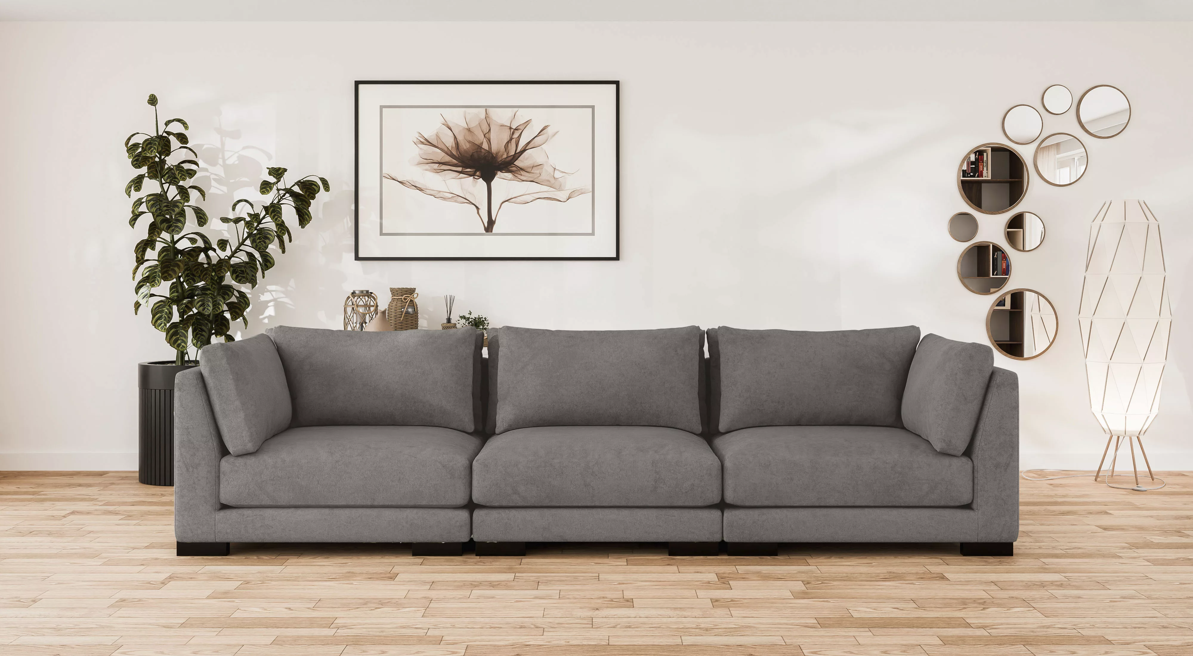 LeGer Home by Lena Gercke 3-Sitzer "Tvinna", bestehend aus 3 Modulen: 2xEck günstig online kaufen