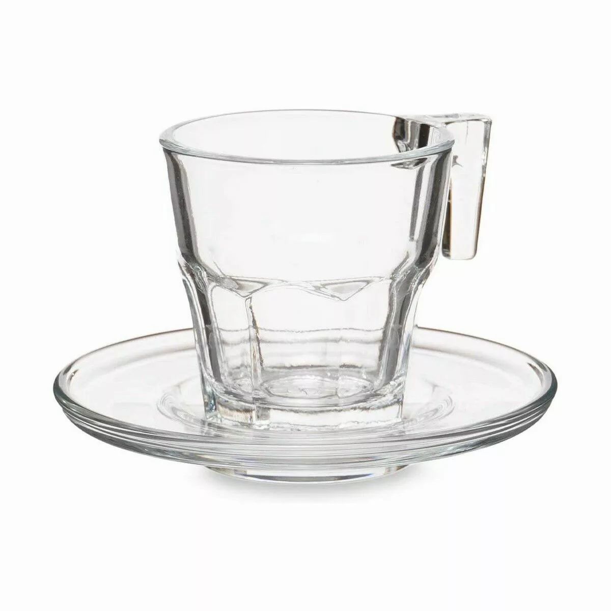 Set Aus 6 Teetassen Mit Teller Casablanca Durchsichtig Glas 4 Stück (70 Ml) günstig online kaufen