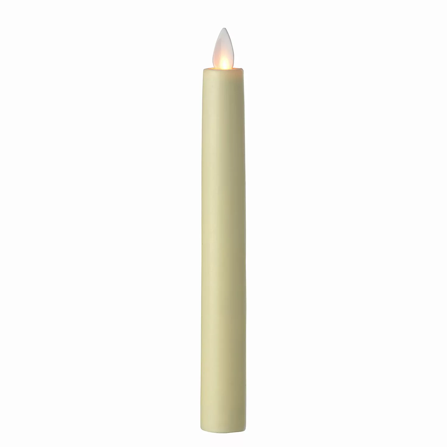 home24 Sompex LED-Stabkerze Flame Echtwachs Weiß Ø 2,2 cm günstig online kaufen