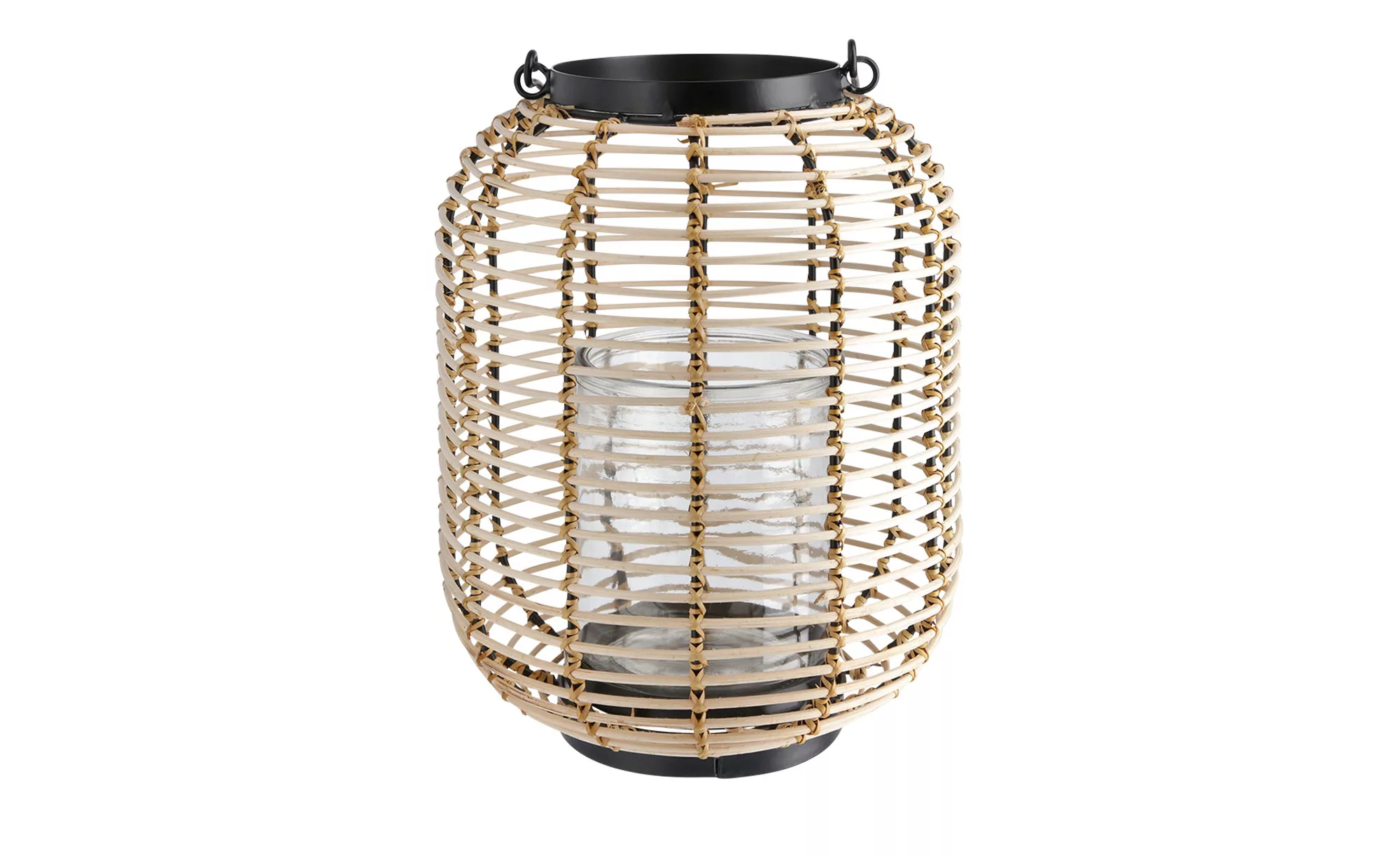 Rattanlaterne ¦ braun ¦ Rattan, Metall, Glas  ¦ Maße (cm): H: 17,78  Ø: 10. günstig online kaufen