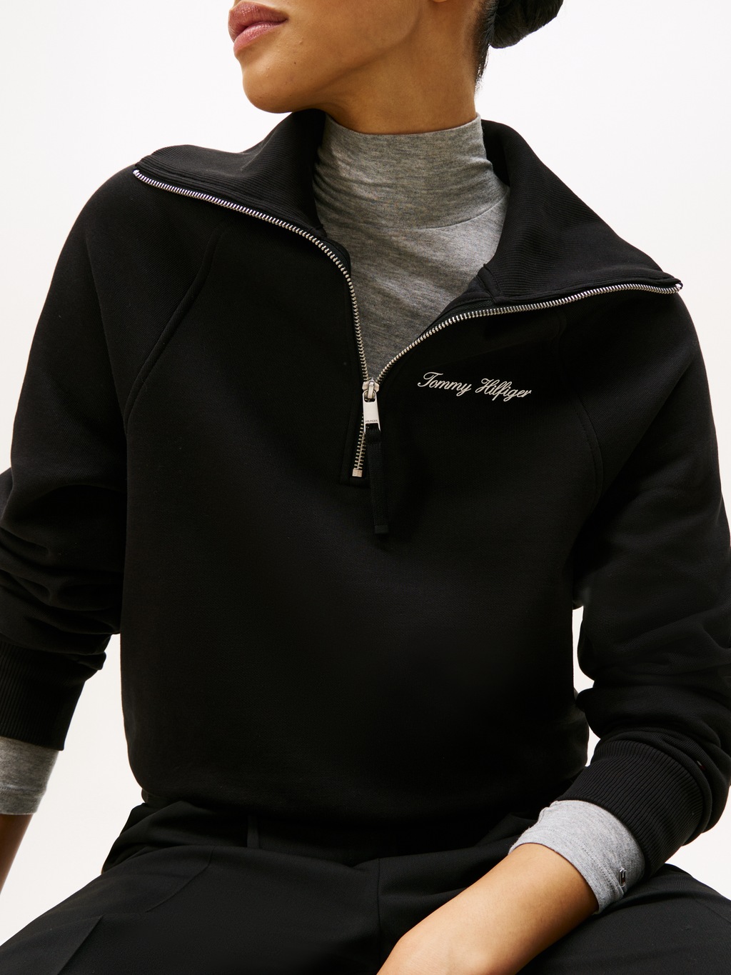 Tommy Hilfiger Sweatshirt "CLASSIC SCRIPT FLEECE HALF-ZIP" günstig online kaufen