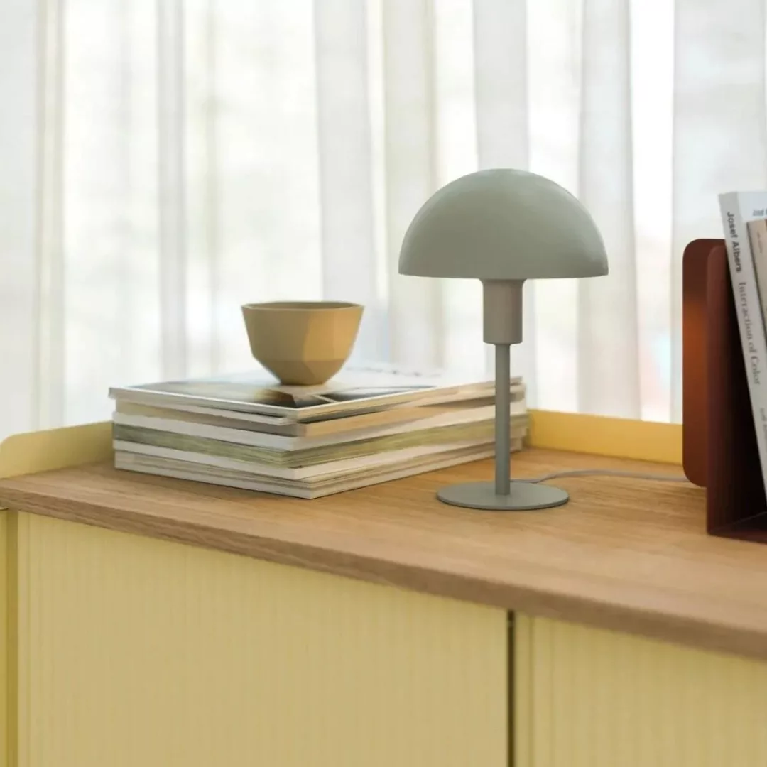 Tischleuchte Ellen Mini aus Metall, staubgrün günstig online kaufen