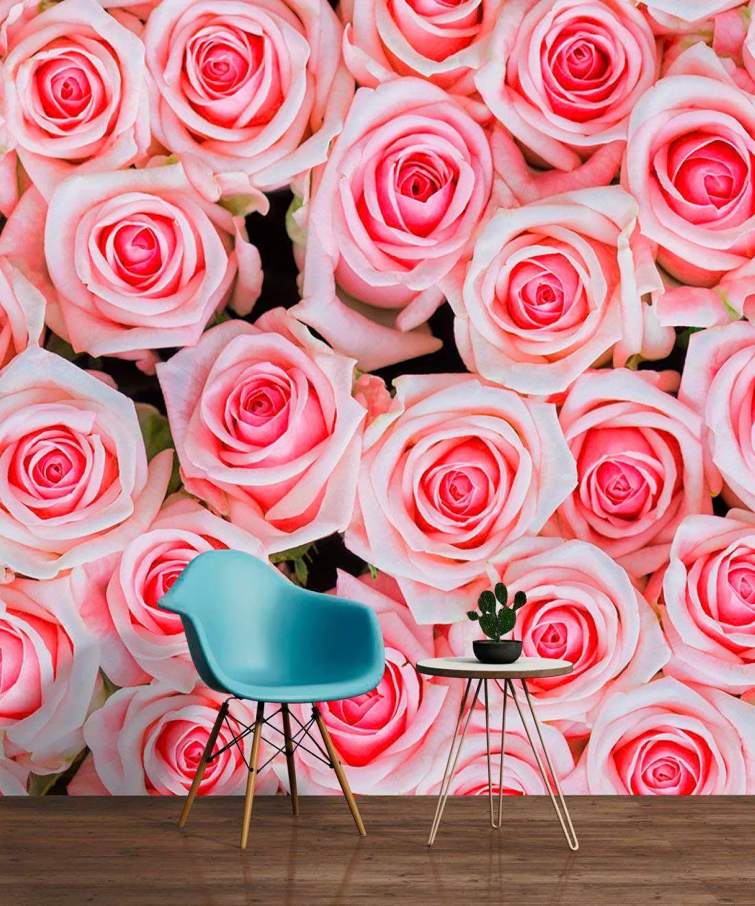 living walls Fototapete »rosa Rosen«, Vlies, Wand, Schräge günstig online kaufen