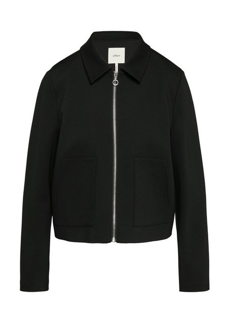 s.Oliver BLACK LABEL Funktionsjacke Viskosemix-Jacke mit Hemdkragen günstig online kaufen