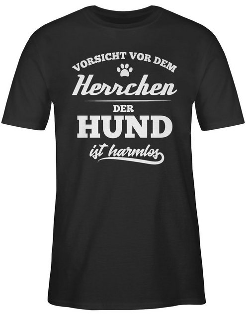 Shirtracer T-Shirt Vorsicht vor dem Herrchen der Hund ist harmlos Geschenk günstig online kaufen