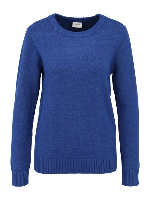 Vila Strickpullover Dünner Rundhals Strickpullover VIRIL 5641 in Blau-2 günstig online kaufen