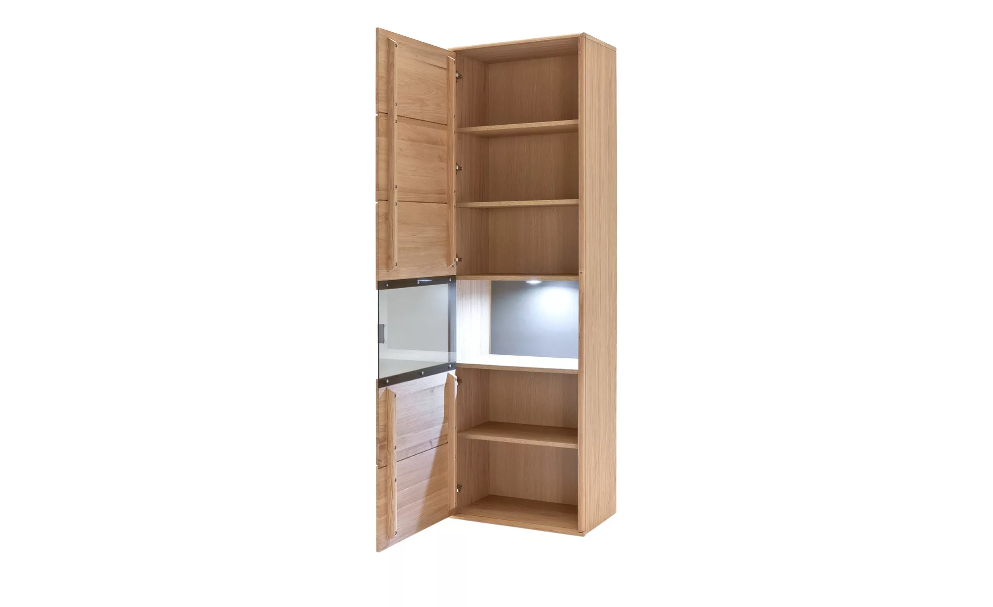 Woodford Vitrine  Dias ¦ holzfarben ¦ Maße (cm): B: 64 H: 206 T: 39.0 Schrä günstig online kaufen