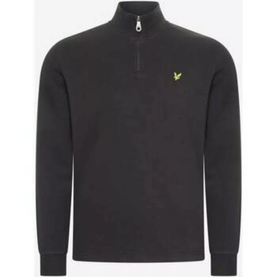 Lyle & Scott  Pullover Interlock quarter zip - jet black günstig online kaufen