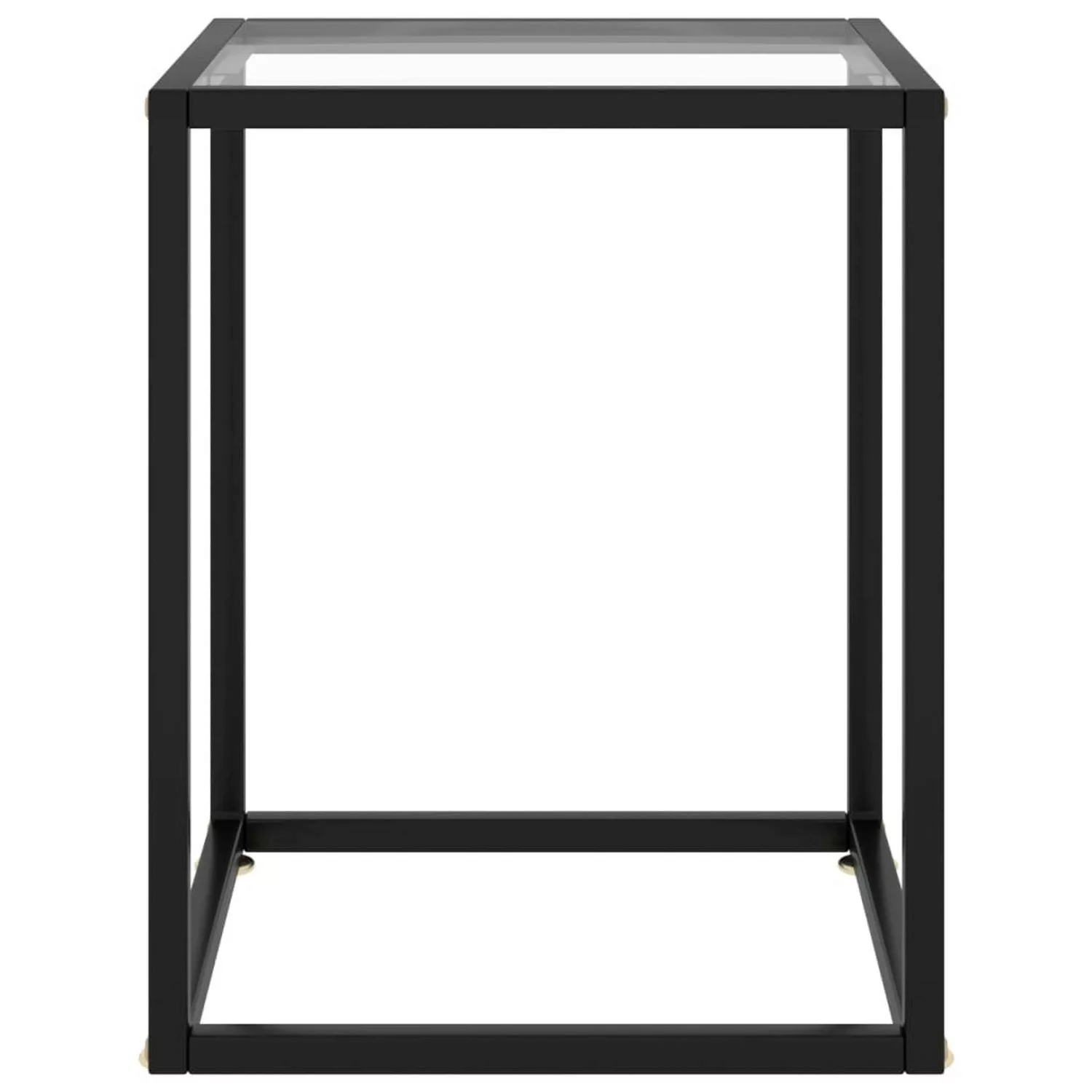 vidaXL Couchtisch Schwarz mit Hartglas 40x40x50 cm günstig online kaufen