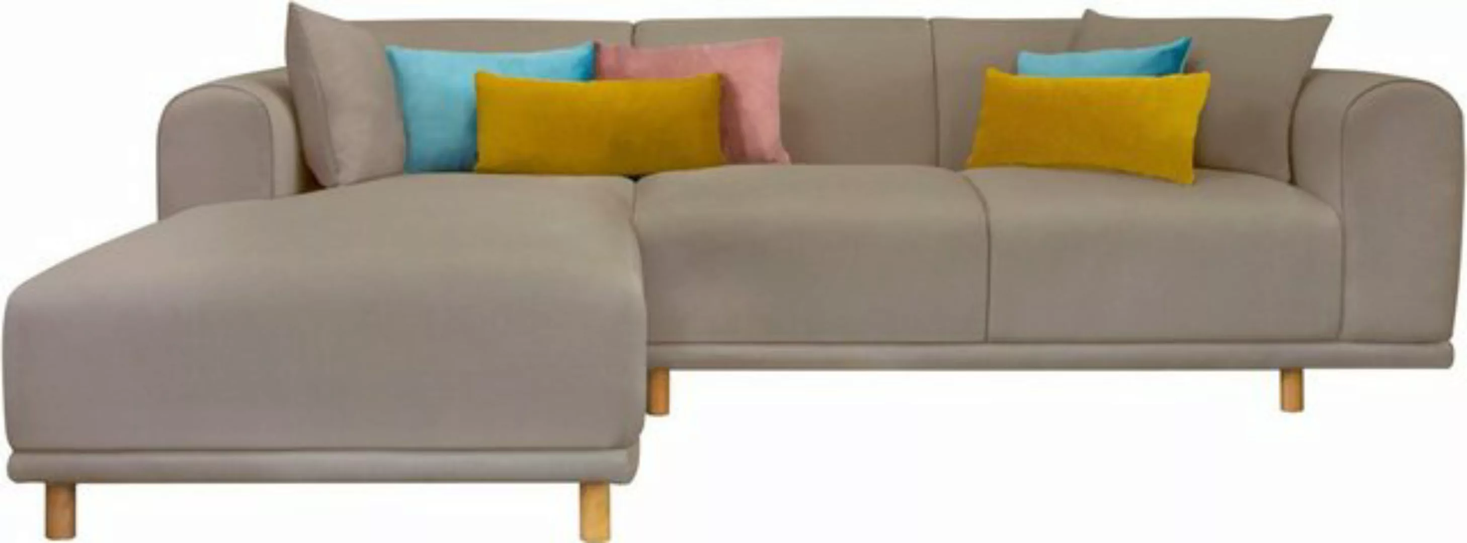 andas Ecksofa Maroon L-Form, in skandinavischem Design, mit losen Kissen günstig online kaufen