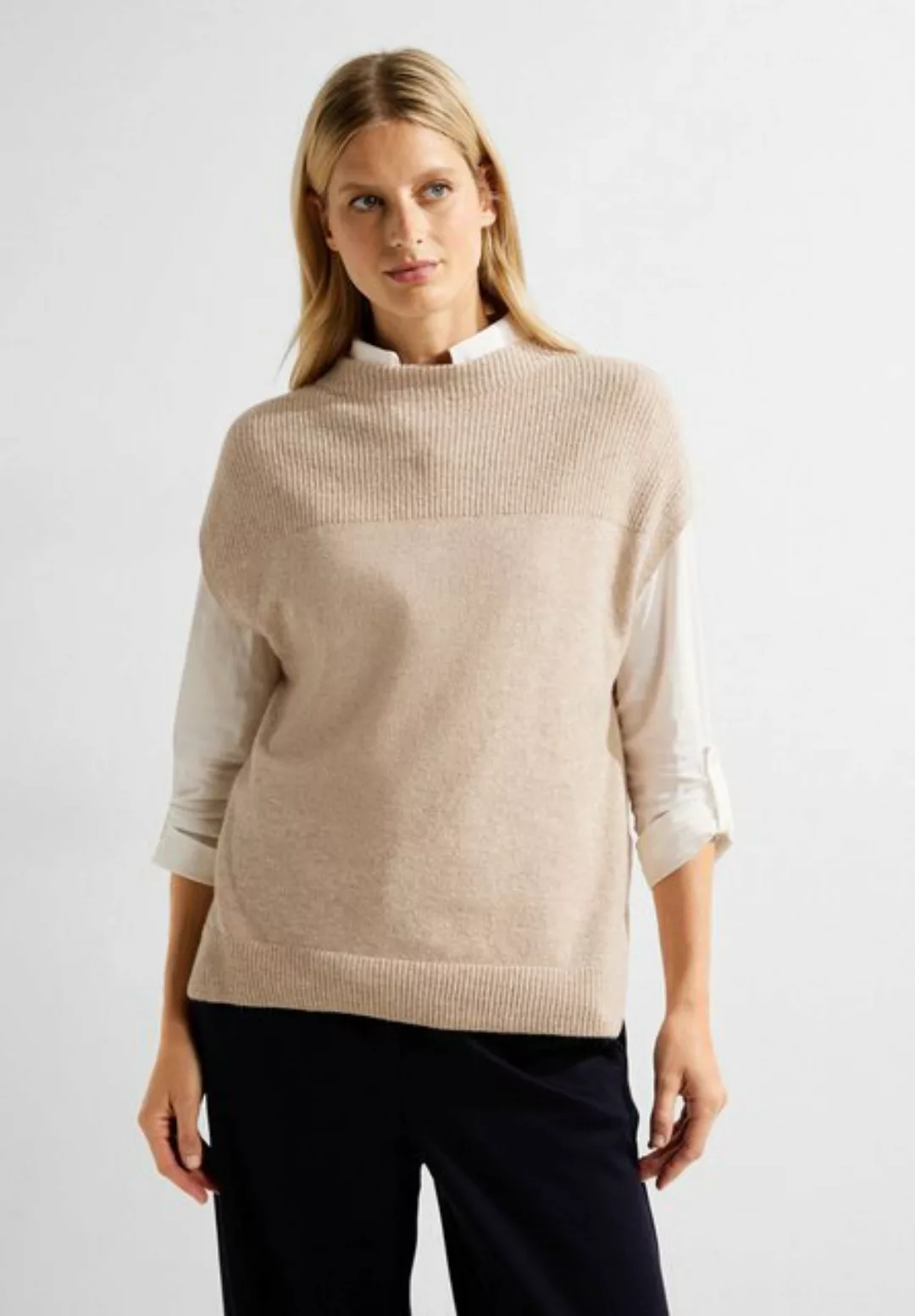 Cecil Strickpullover aus softem Materialmix günstig online kaufen