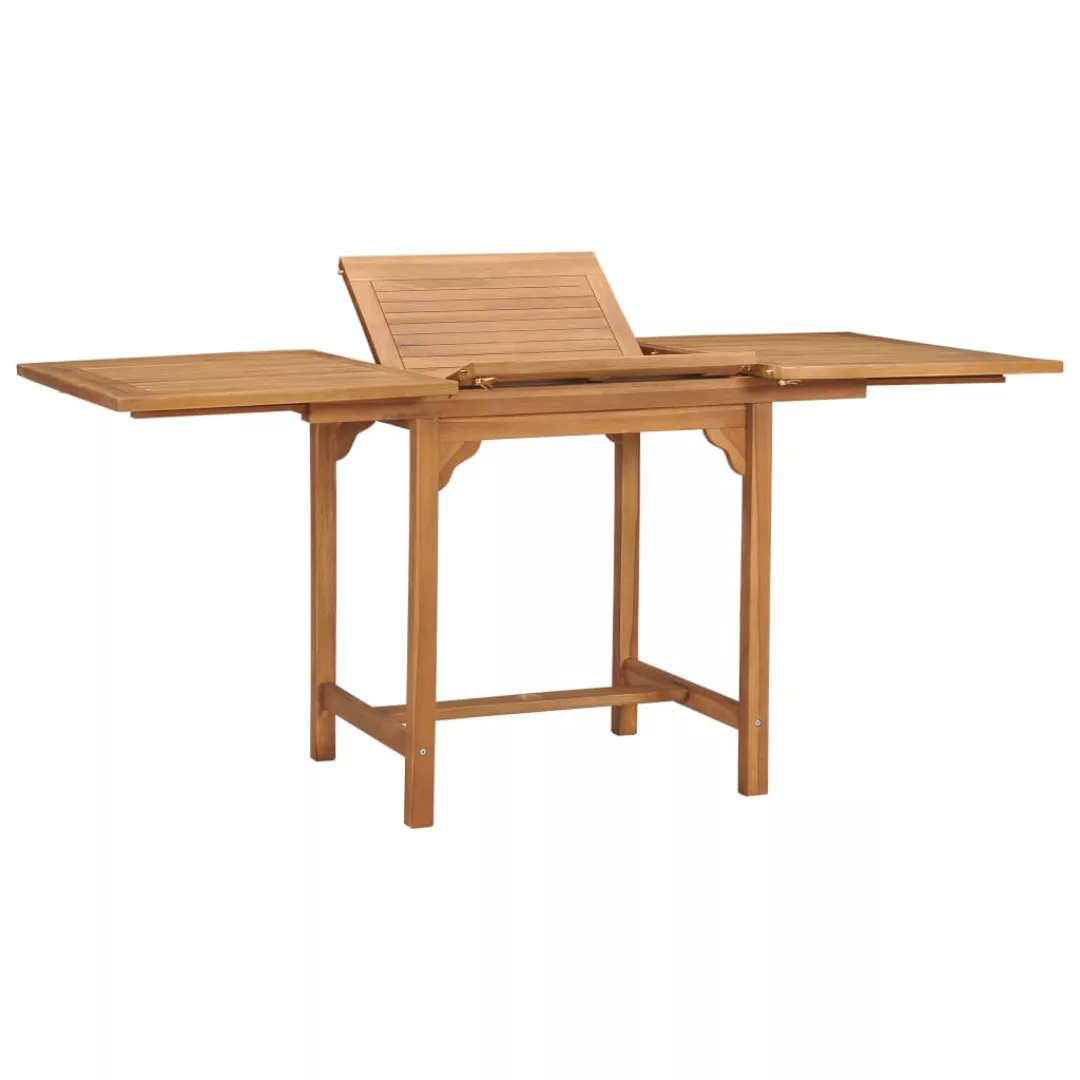 Ausziehbarer Gartentisch (110-160)×80×75 Cm Massivholz Teak günstig online kaufen
