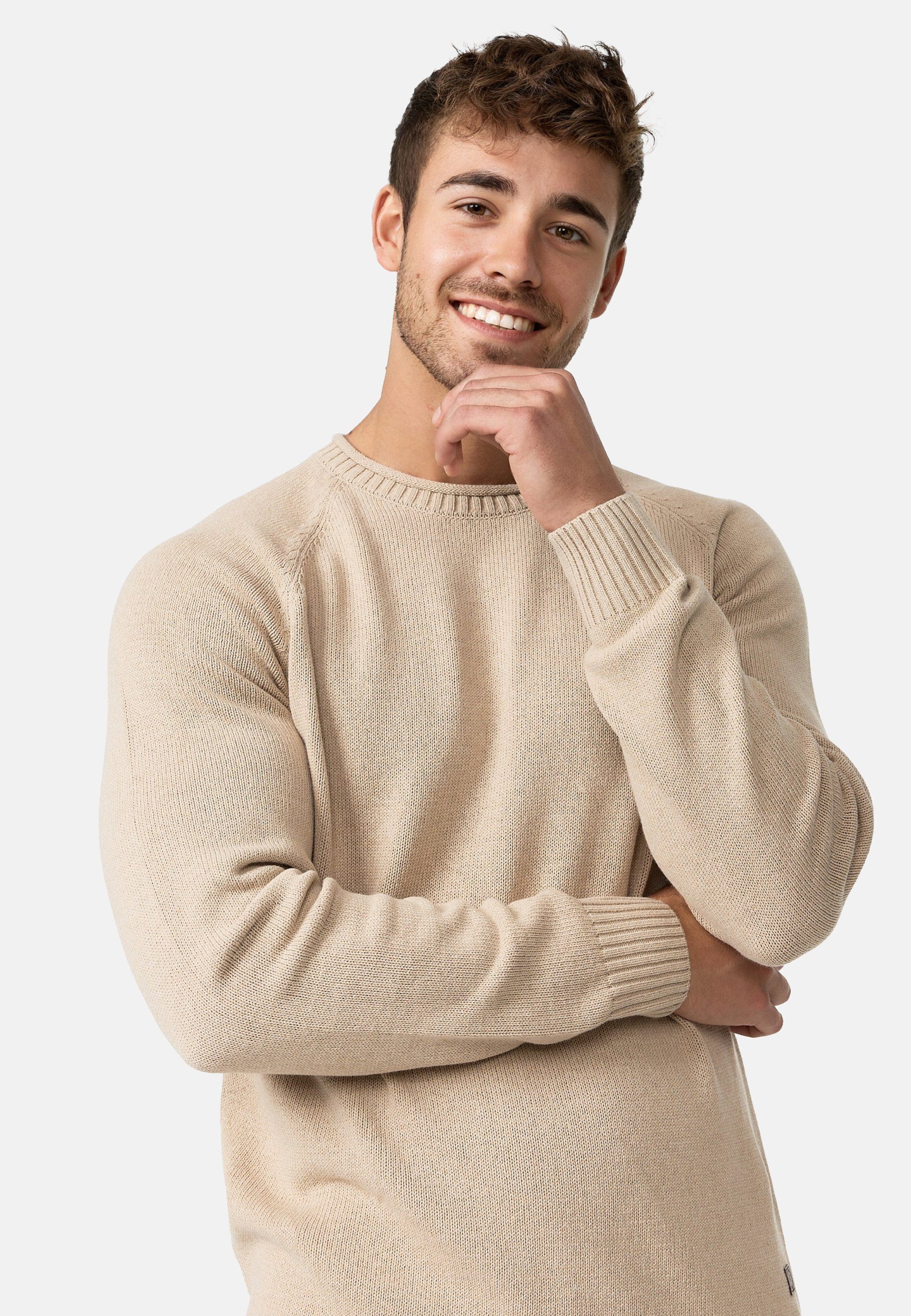 Indicode Strickpullover INMassum Strickpullover mit Rundhals-Ausschnitt günstig online kaufen