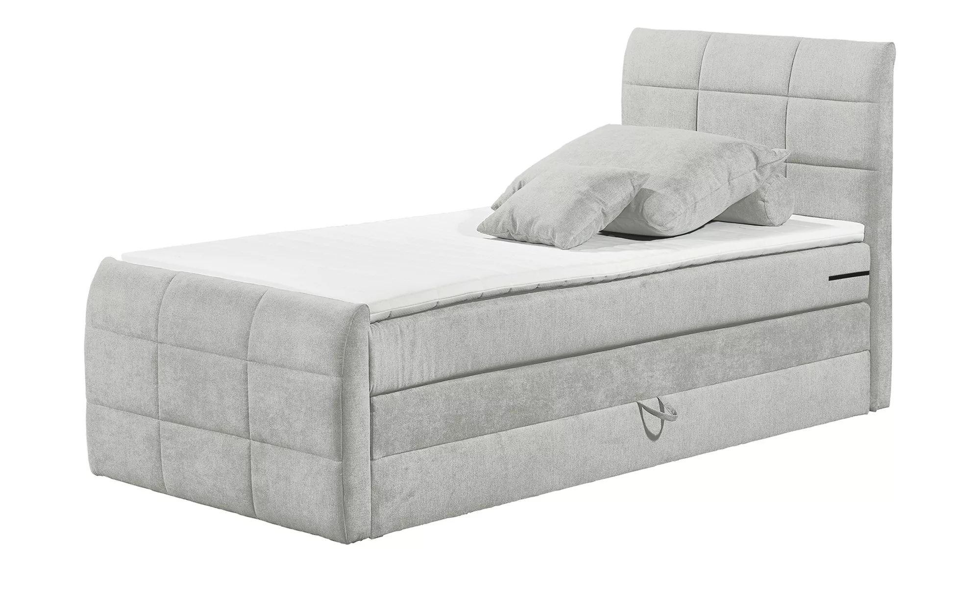 uno Boxspringbett mit Bettkasten Kosmo ¦ grau ¦ Maße (cm): B: 123 H: 113 Be günstig online kaufen