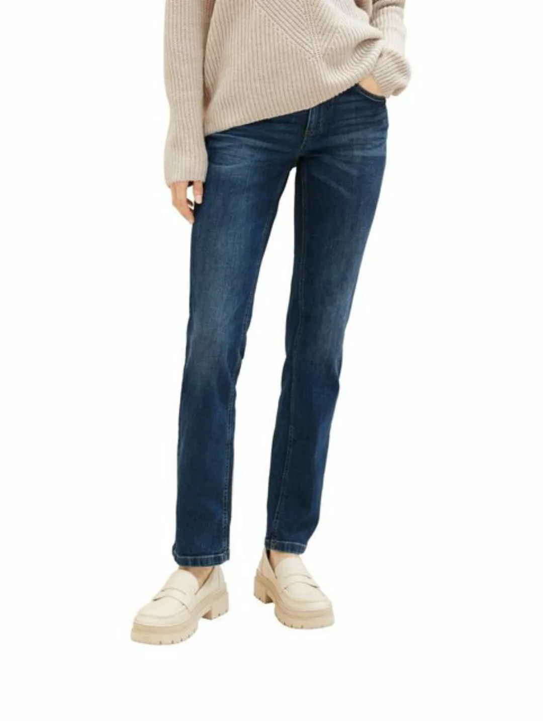 Tom Tailor Damen Jeans Alexa Straight - Straight Fit - Blau - Mid Stone Was günstig online kaufen