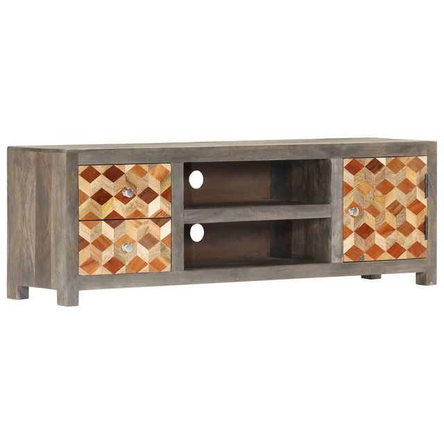 vidaXL TV-Schrank TV-Schrank Grau 120 x 30 x 40 cm Massivholz Mango Lowboar günstig online kaufen