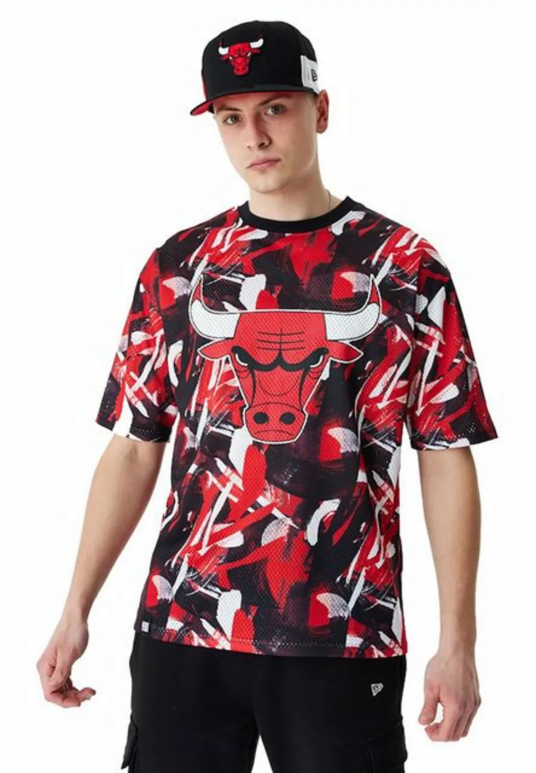 New Era T-Shirt New Era Herren T-Shirt NBA AOP MESH OS CHICAGO BULLS TEE Me günstig online kaufen