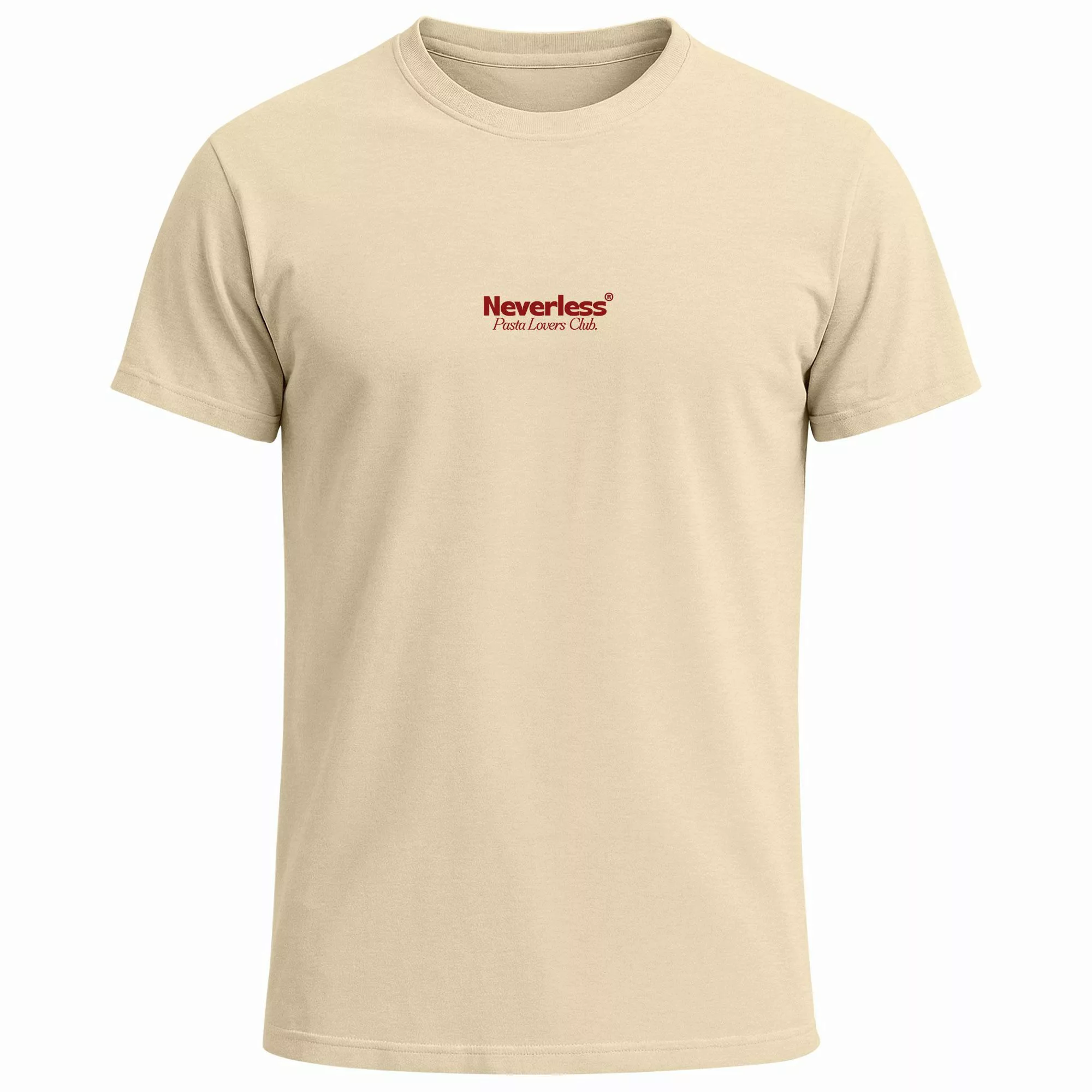 Neverless Print-Shirt Herren T-Shirt Backprint Pasta günstig online kaufen