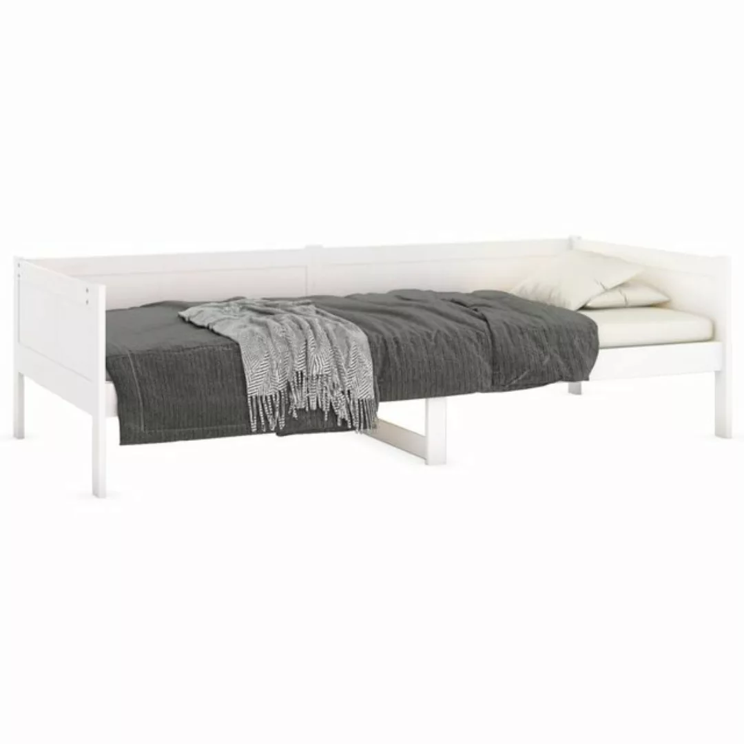 vidaXL Gästebett Tagesbett Gästebett Weiß Massivholz Kiefer 90x190 cm Bett günstig online kaufen