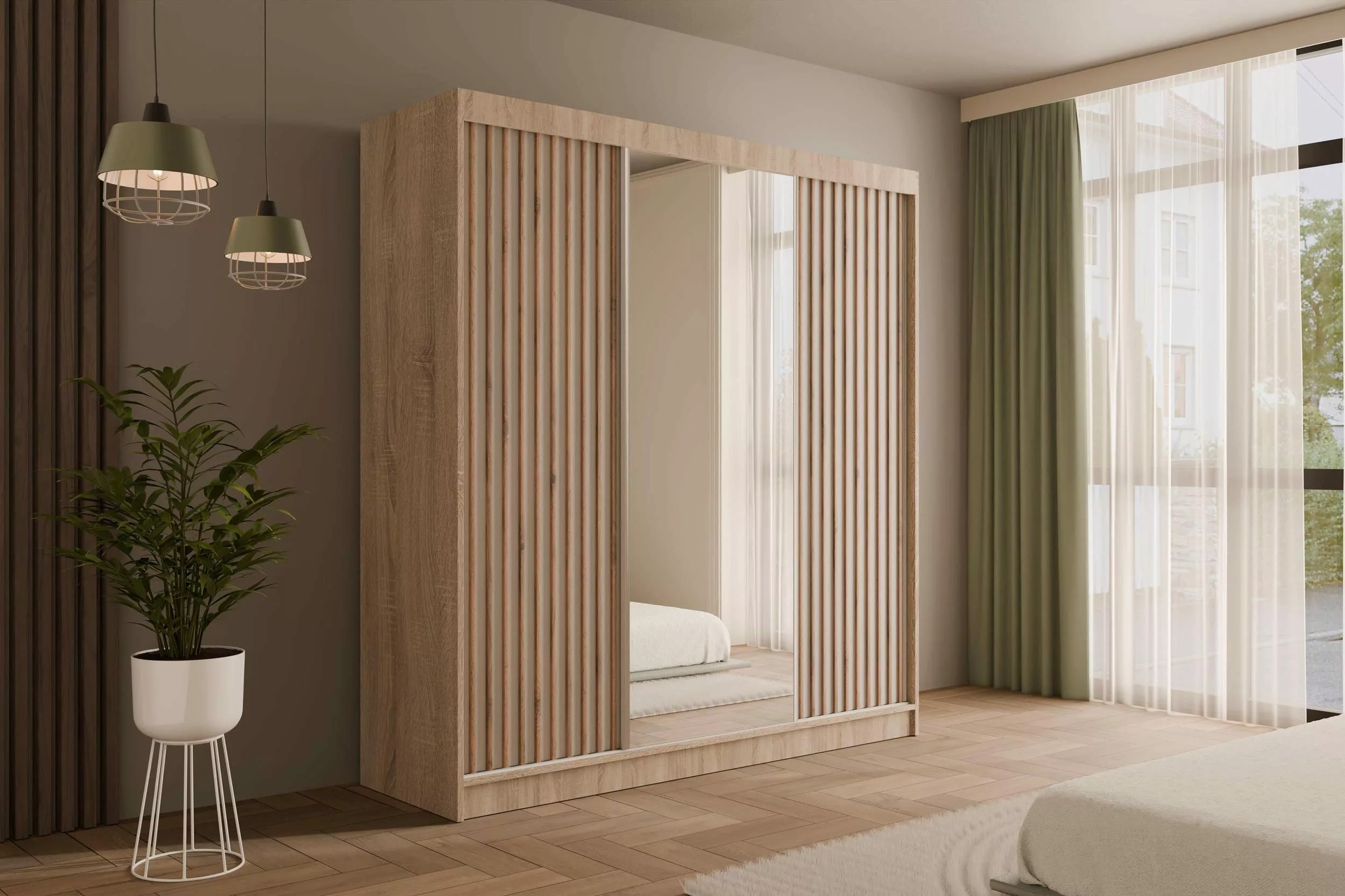 ALTDECOR Schiebetürenschrank V2-ZENTI (Kleiderschrank Garderobenschrank mit günstig online kaufen