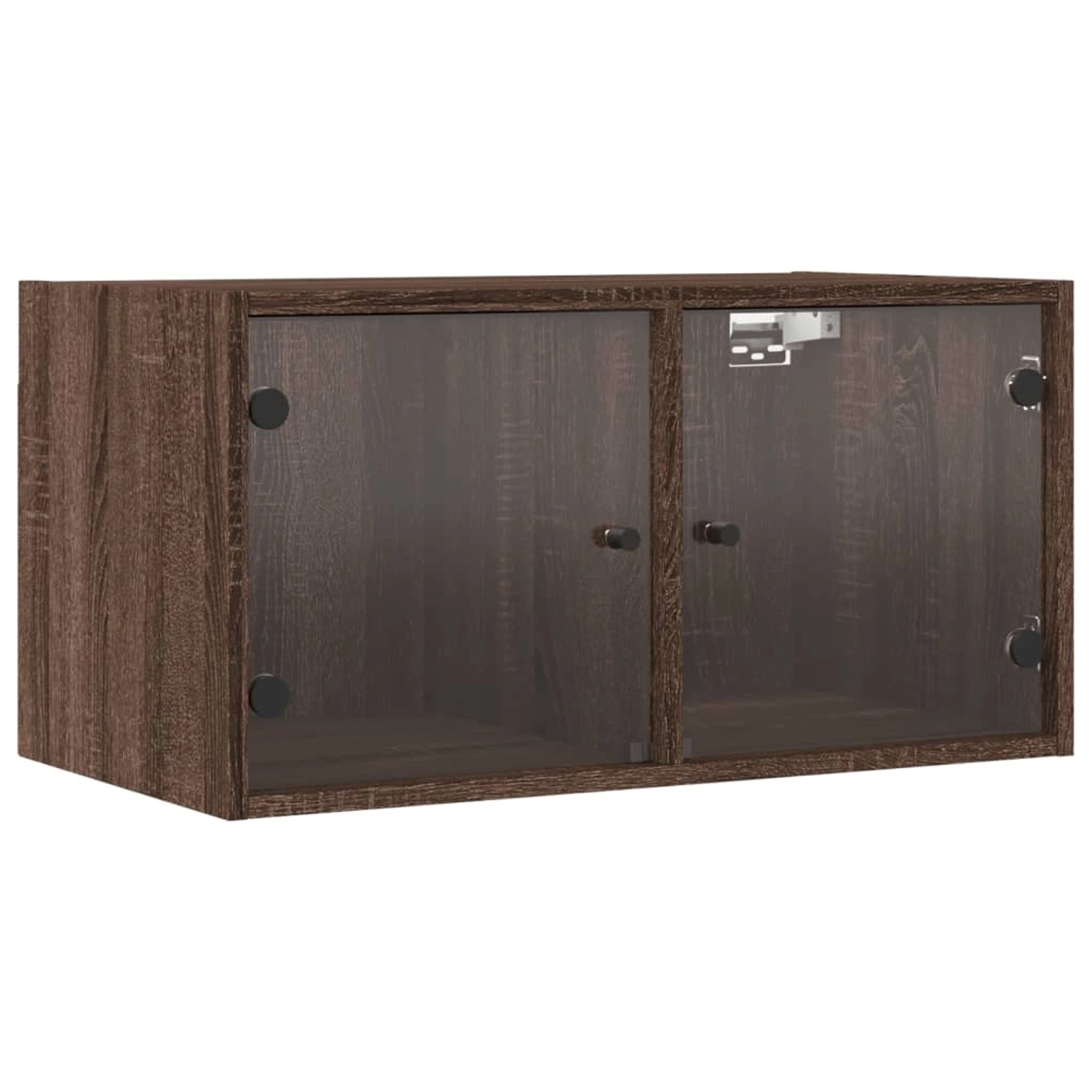 vidaXL Hängeschrank Wandschrank mit Glastüren Braun Eichen-Optik 68,5x37x35 günstig online kaufen