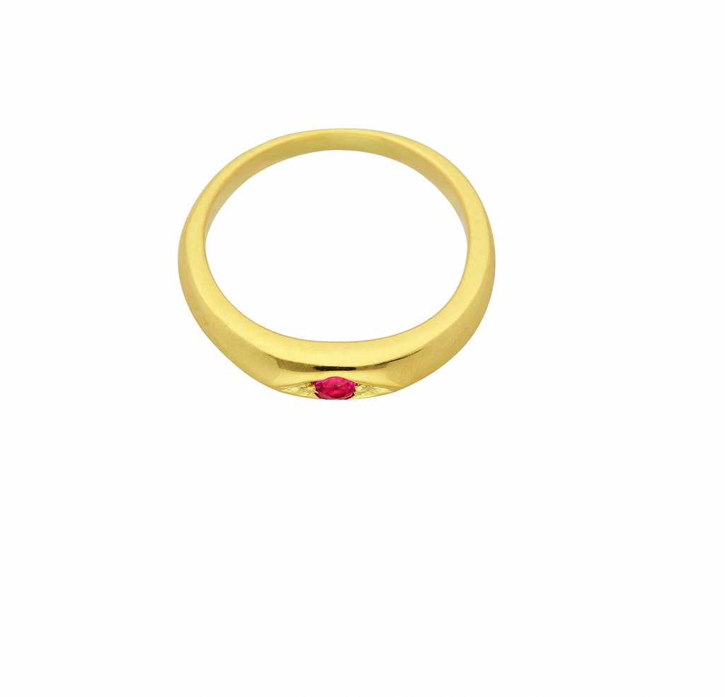 Adelia´s Kette mit Anhänger "585 Gold Anhänger Taufring mit Rubin Ø 10,1 mm günstig online kaufen