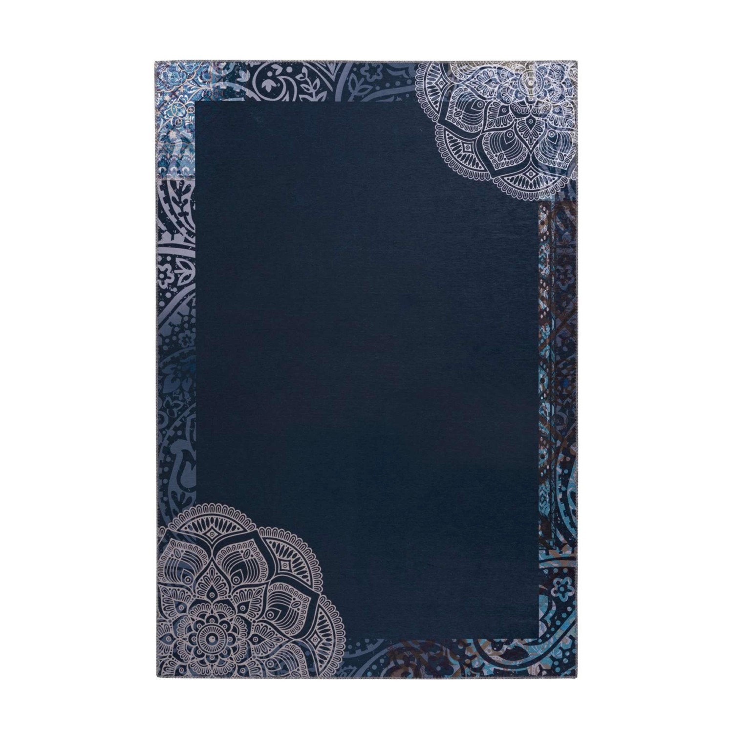 MeGusta Flachflor Teppich Modern Multi - Blau Polyester 130x190 cm Nerea günstig online kaufen