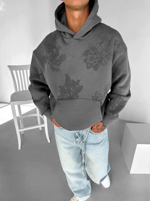 Abluka Hoodie OVERSIZED EMBOSSED PATTERN HOODIE - Hoodie mit geprägtem Desi günstig online kaufen