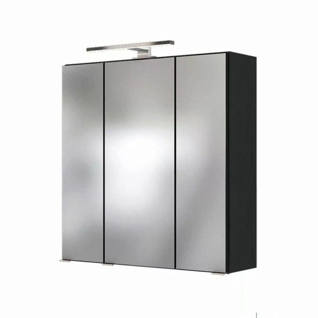 Lomadox Spiegelschrank Badezimmer mit LED 60 cm graphit BxHxT 60x66x20 cm günstig online kaufen